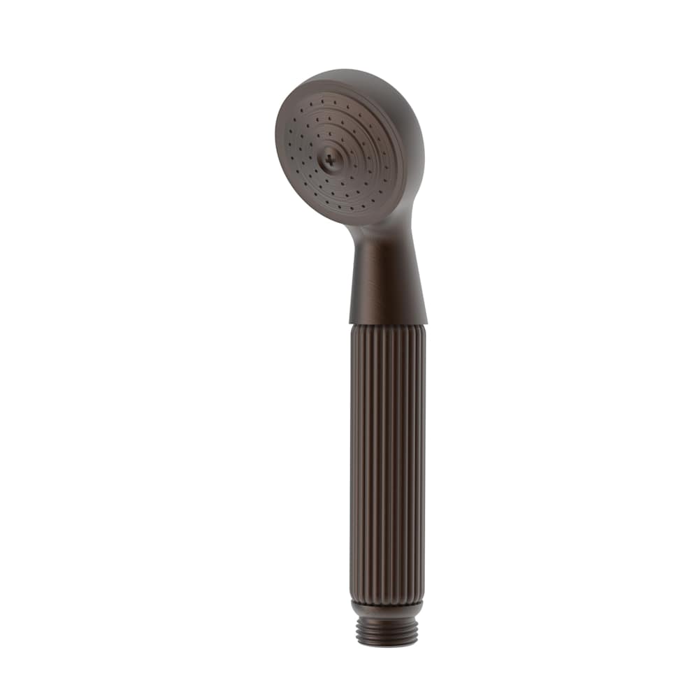 Single Function Hand Shower with Grooved Brass Handle - Less Hose and Wall Supply