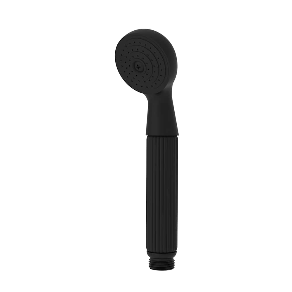 Single Function Hand Shower with Grooved Brass Handle - Less Hose and Wall Supply