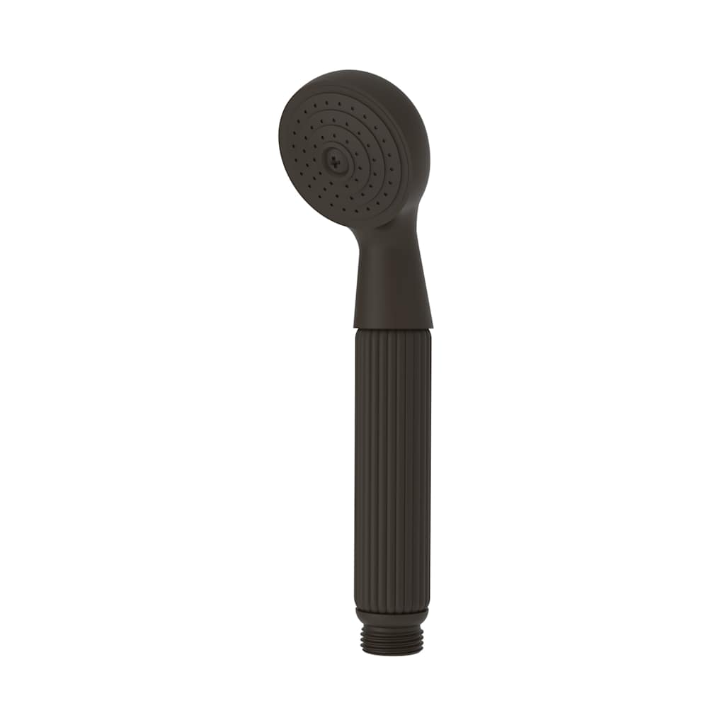 Single Function Hand Shower with Grooved Brass Handle - Less Hose and Wall Supply