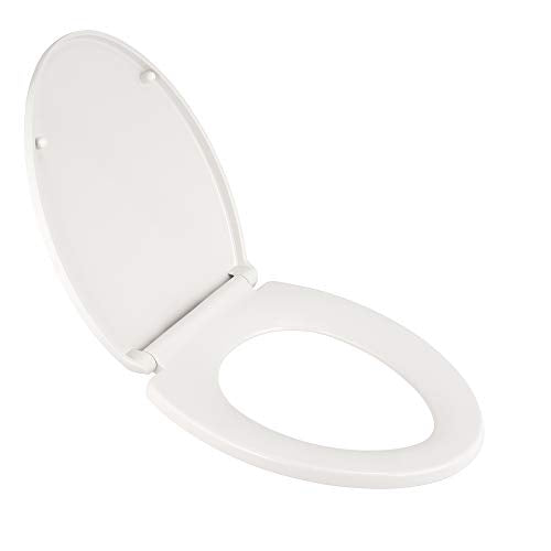 5024A65G.020 Cadet Elongated Closed-Front Toilet Seat with Soft Close, Quick Release, Ever-Tite and EverClean