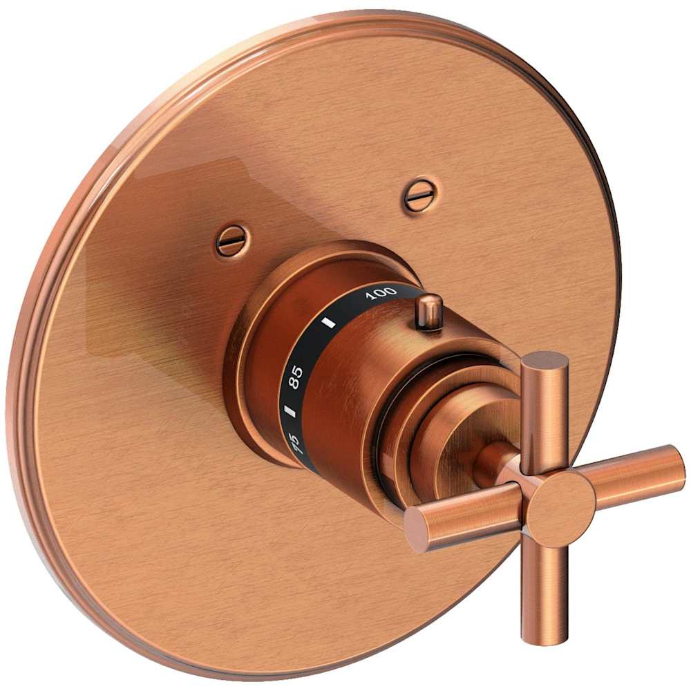 East Linear Thermostatic Valve Trim Only with 1 Cross Handles - Less Rough In