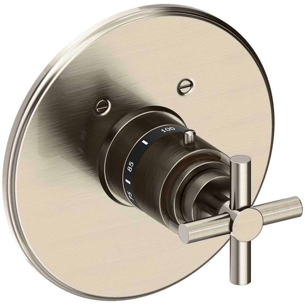 East Linear Thermostatic Valve Trim Only with 1 Cross Handles - Less Rough In