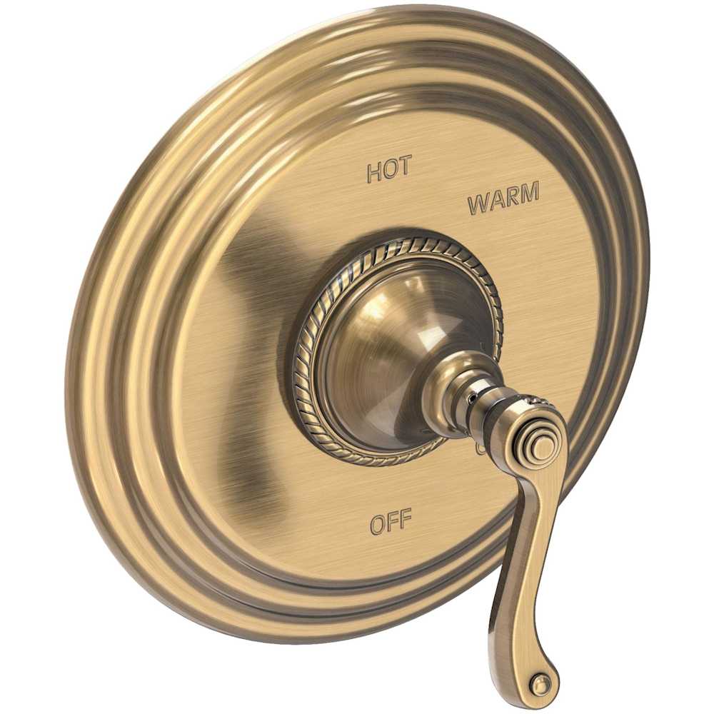 Amisa Collection Single Handle Round Pressure Balanced Shower Trim Plate Only with Metal Lever Handle
