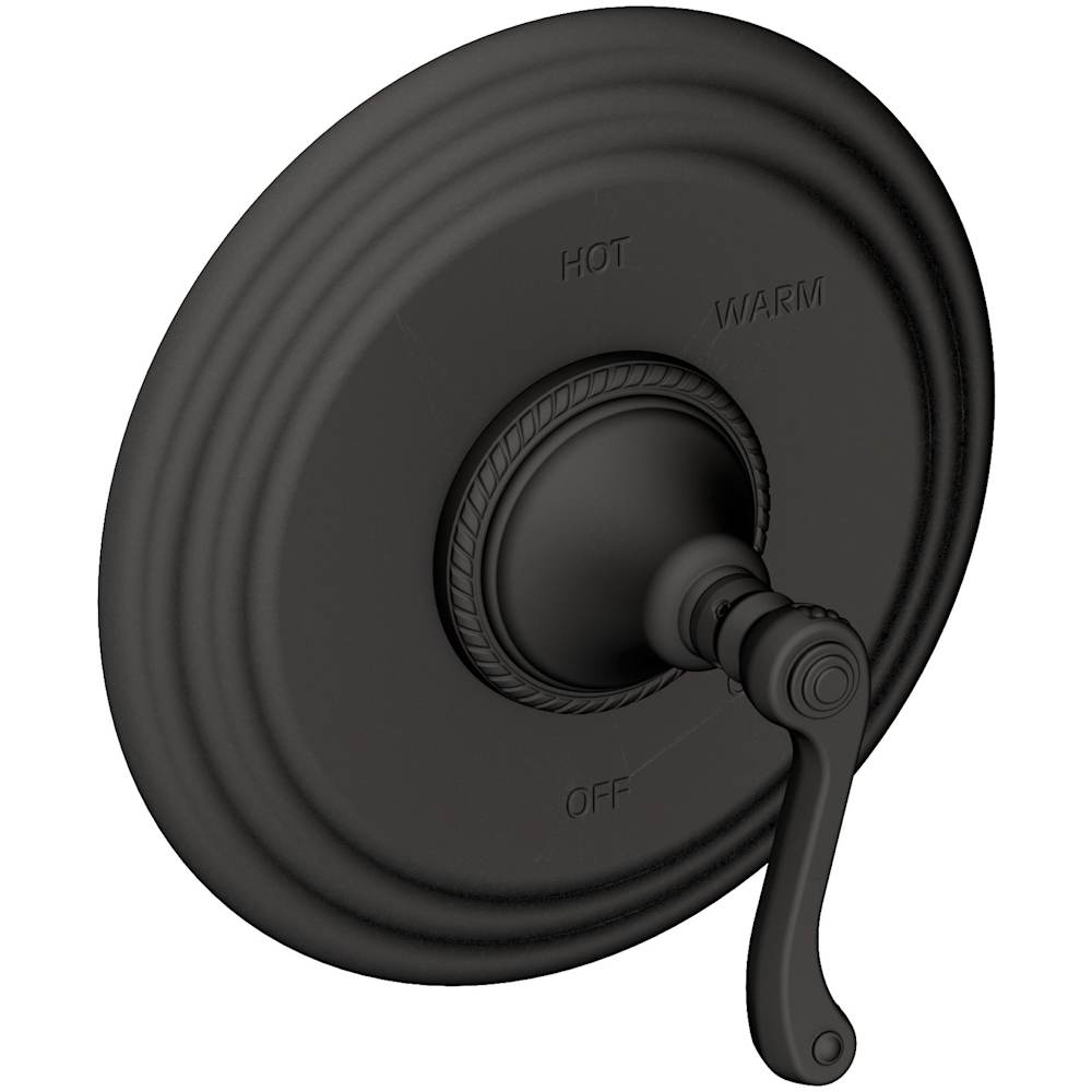 Amisa Collection Single Handle Round Pressure Balanced Shower Trim Plate Only with Metal Lever Handle