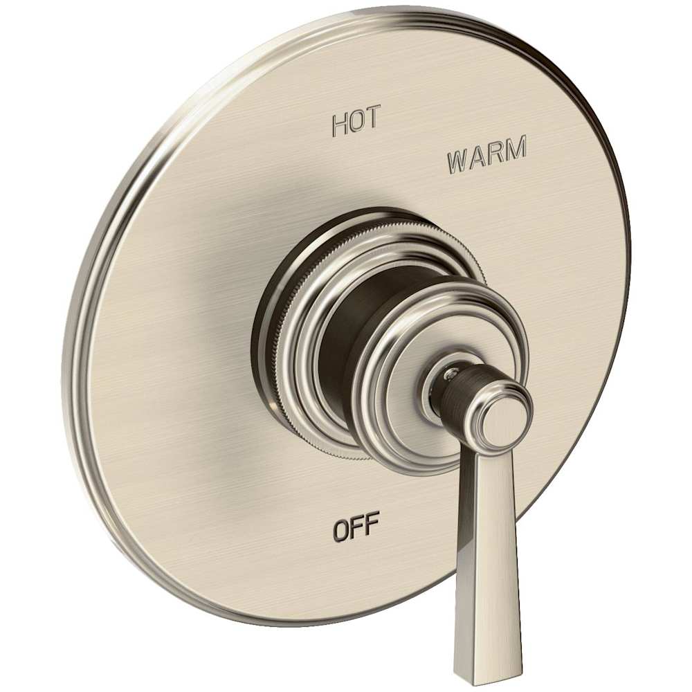 Miro Collection Single Handle Round Pressure Balanced Shower Trim Plate Only with Metal Lever Handle