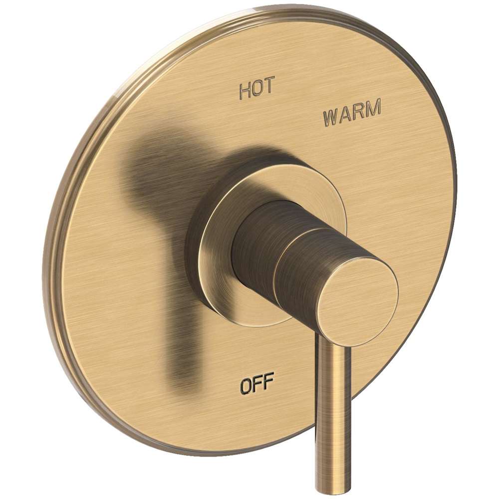 East Linear Collection Single Handle Round Pressure Balanced Shower Trim Plate Only with Metal Lever Handle