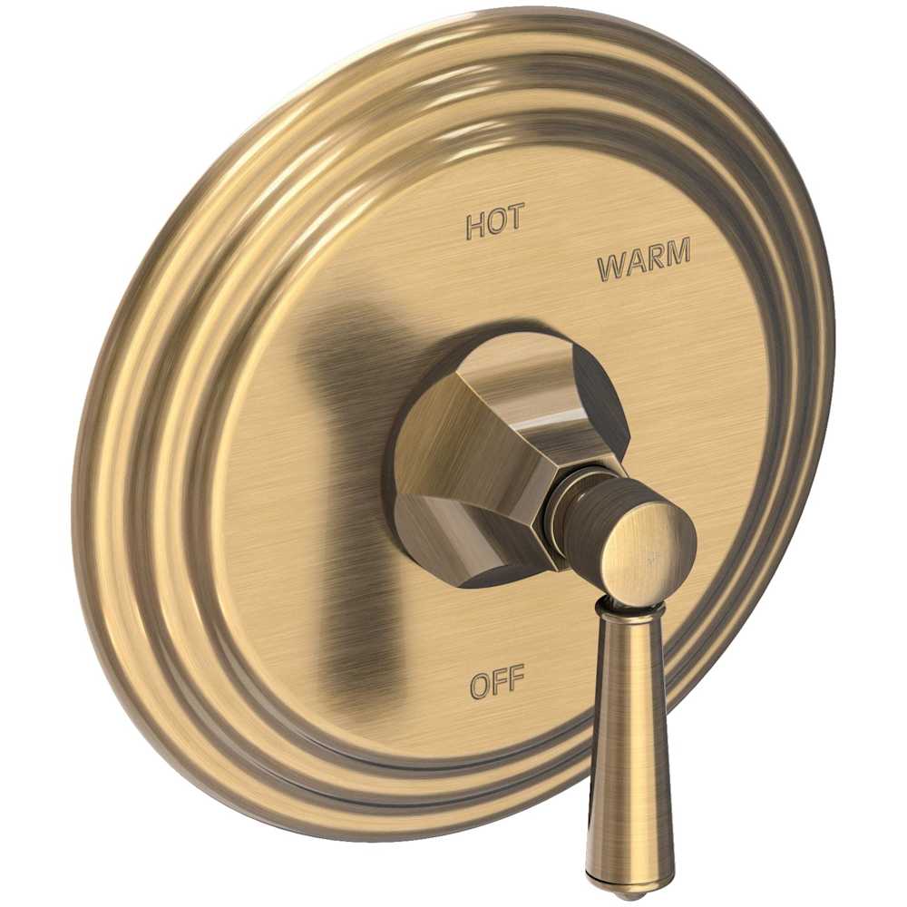 Metropole Collection Single Handle Round Pressure Balanced Shower Trim Plate Only with Metal Lever Handle