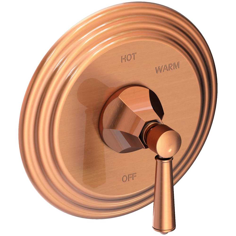 Metropole Collection Single Handle Round Pressure Balanced Shower Trim Plate Only with Metal Lever Handle