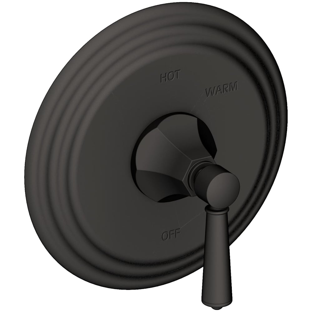 Metropole Collection Single Handle Round Pressure Balanced Shower Trim Plate Only with Metal Lever Handle