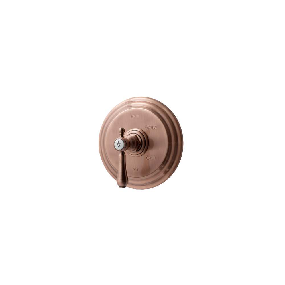 Chesterfield Collection Single Handle Round Pressure Balanced Shower Trim Plate Only with Metal Lever Handle