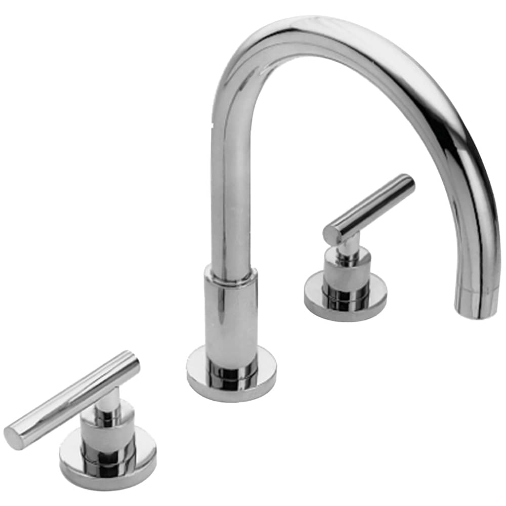 East Linear Double Handle Deck Mounted Roman Tub Filler with Metal Lever Handles