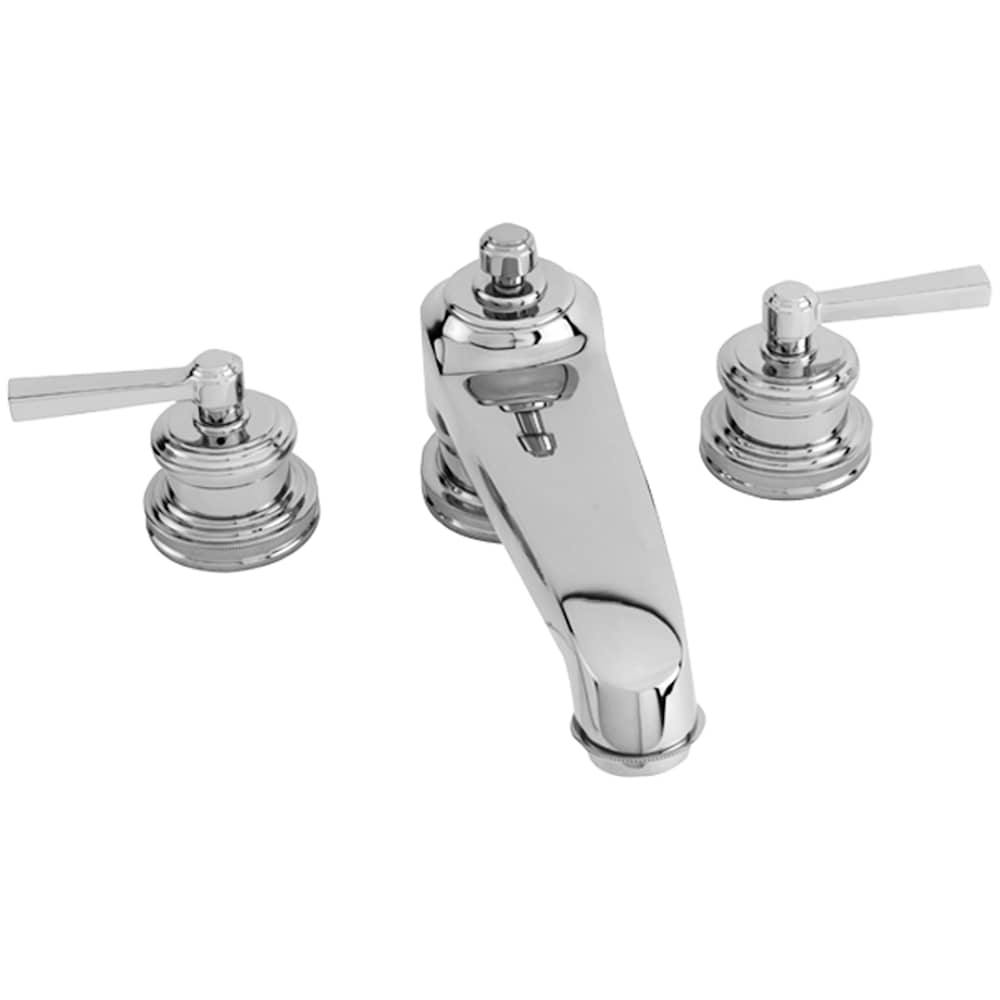 Miro Double Handle Deck Mounted Roman Tub Filler with Metal Lever Handles