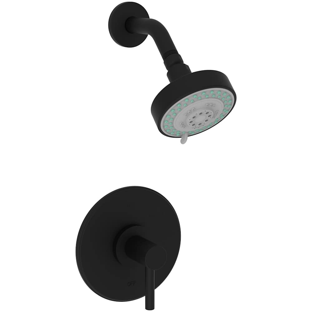 East Linear Single Handle Pressure Balanced Shower Trim Only with Metal Lever Handle, Less Valve