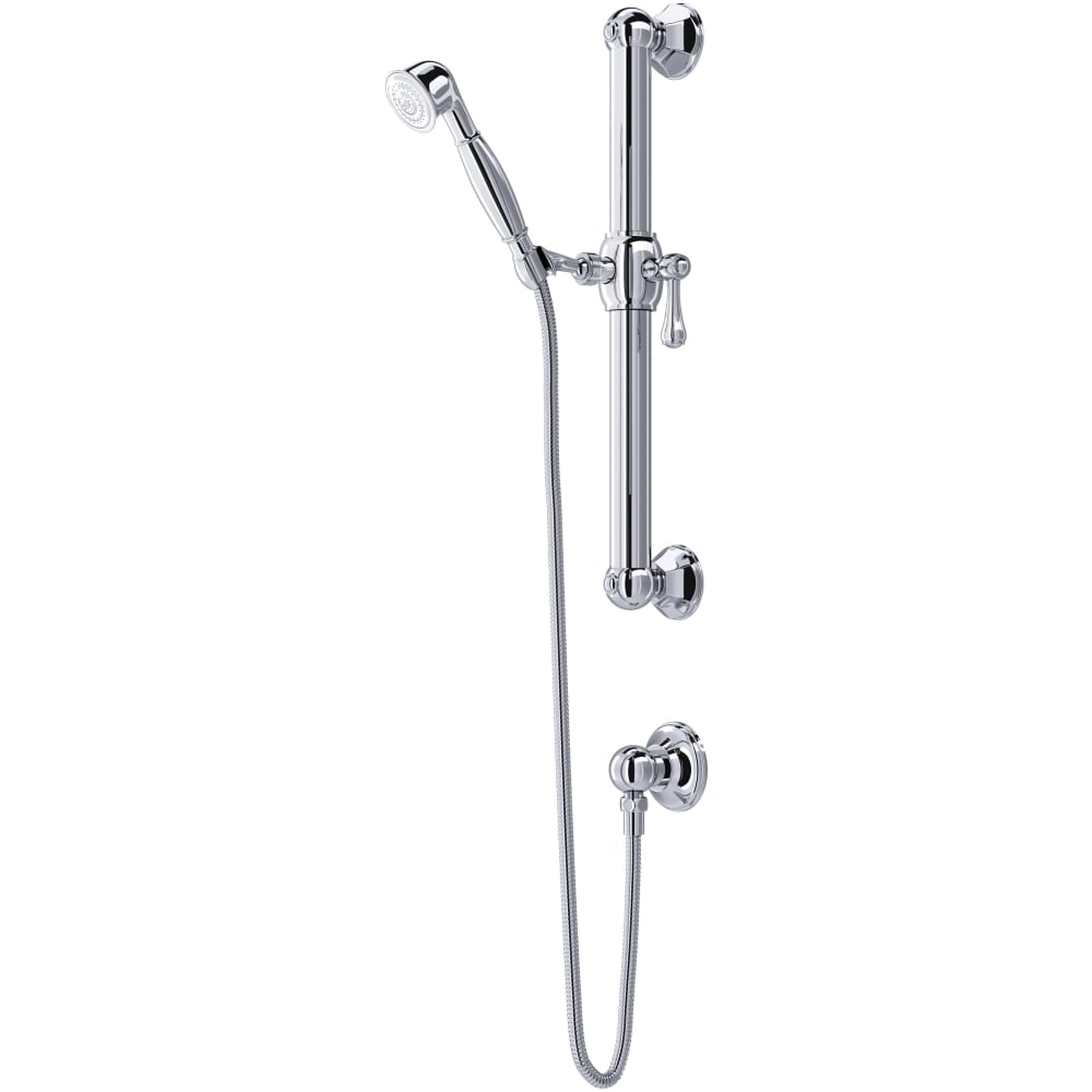 Palladian 1.8 GPM Single Function Hand Shower Package - Includes Slide Bar, Hose, and Wall Supply