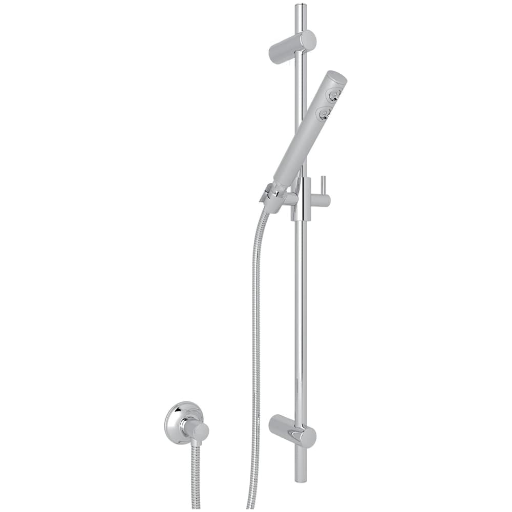 Spa Shower 1.8 GPM Single Function Hand Shower Package - Includes Slide Bar, Hose, and Wall Supply