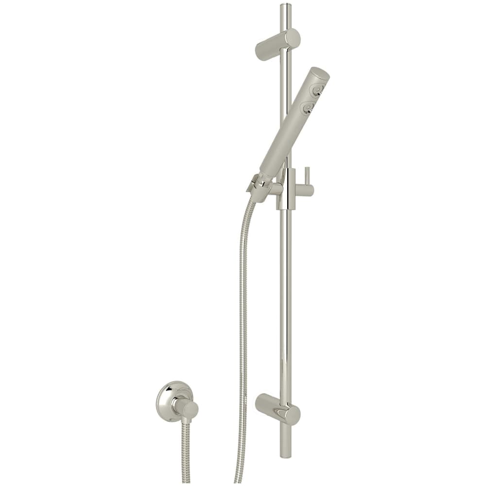 Spa Shower 1.8 GPM Single Function Hand Shower Package - Includes Slide Bar, Hose, and Wall Supply