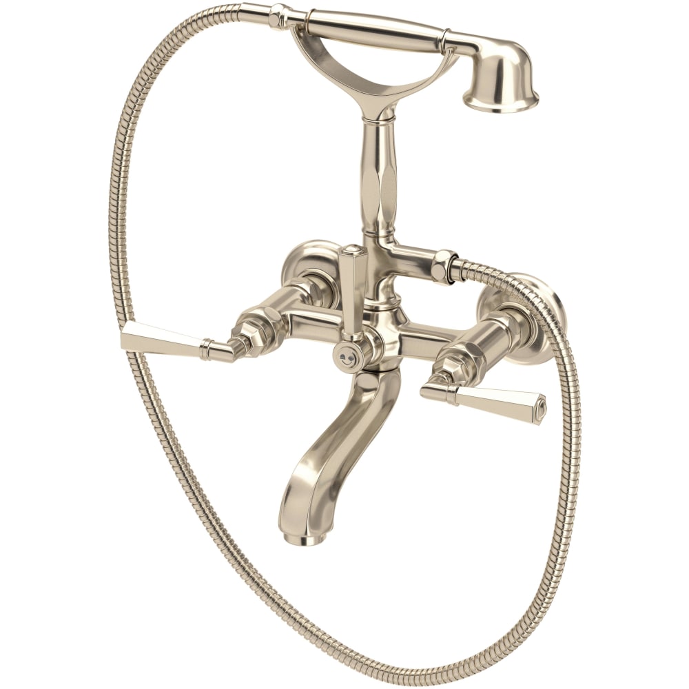 Palladian Wall Mounted Tub Filler with Built-In Diverter - Includes Hand Shower