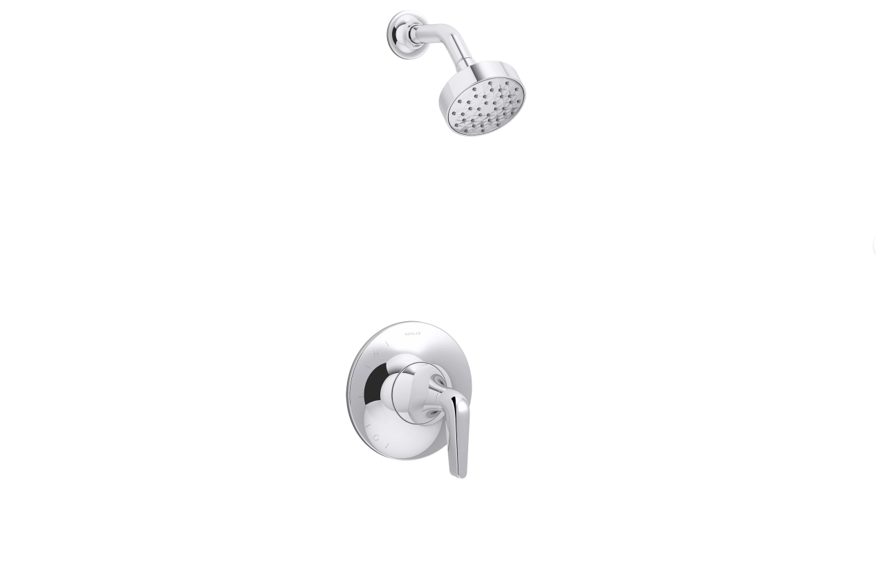 Kohler K-TS22028-4-CP Tempered Shower Trim With Single Function Shower Head