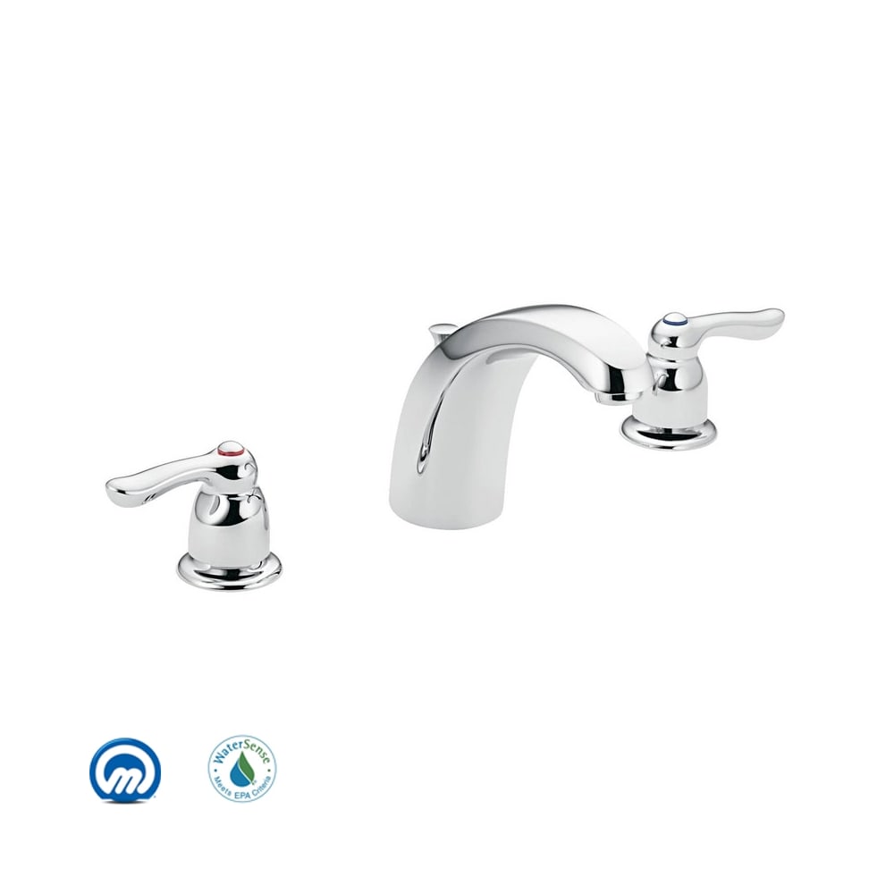 Moen Double Handle Widespread Bathroom Faucet from the Chateau Collection (Valve Included) Chrome