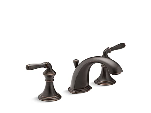 Kohler K-394-4-2BZ Devonshire Widespread Bathroom Faucet with Pop-Up Drain Assembly, Oil-Rubbed Bronze