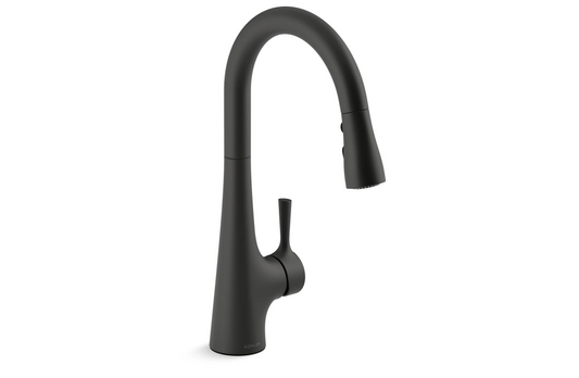 Kohler K-24661-BL Tempered 1.5 GPM Single Hole Pull Down Kitchen Faucet