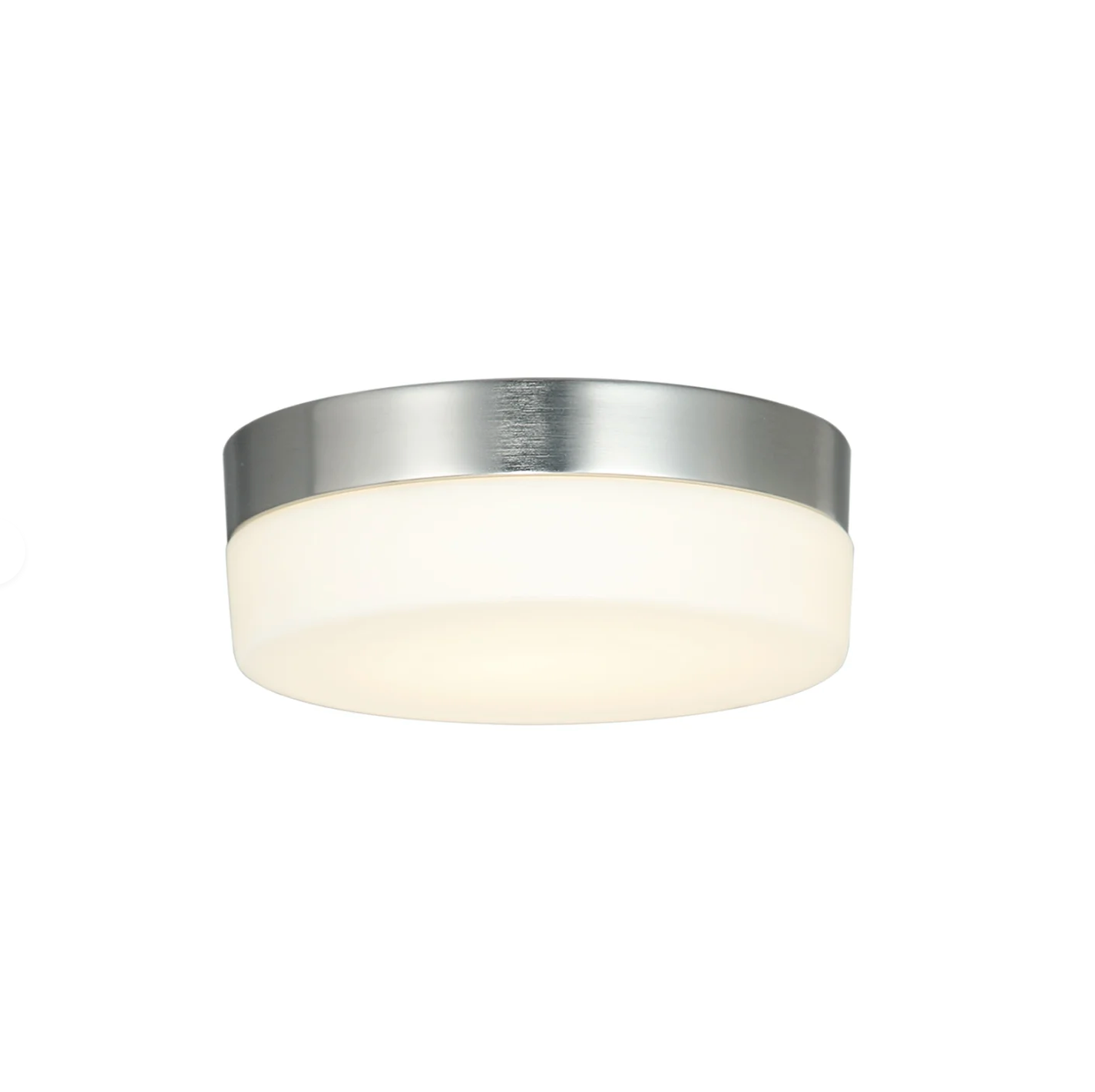 Justice Design GroupFSN-4131-OPAL-NCKL  Fusion 7" Wide LED Flush Mount Ceiling Fixture - OPEN BOX
