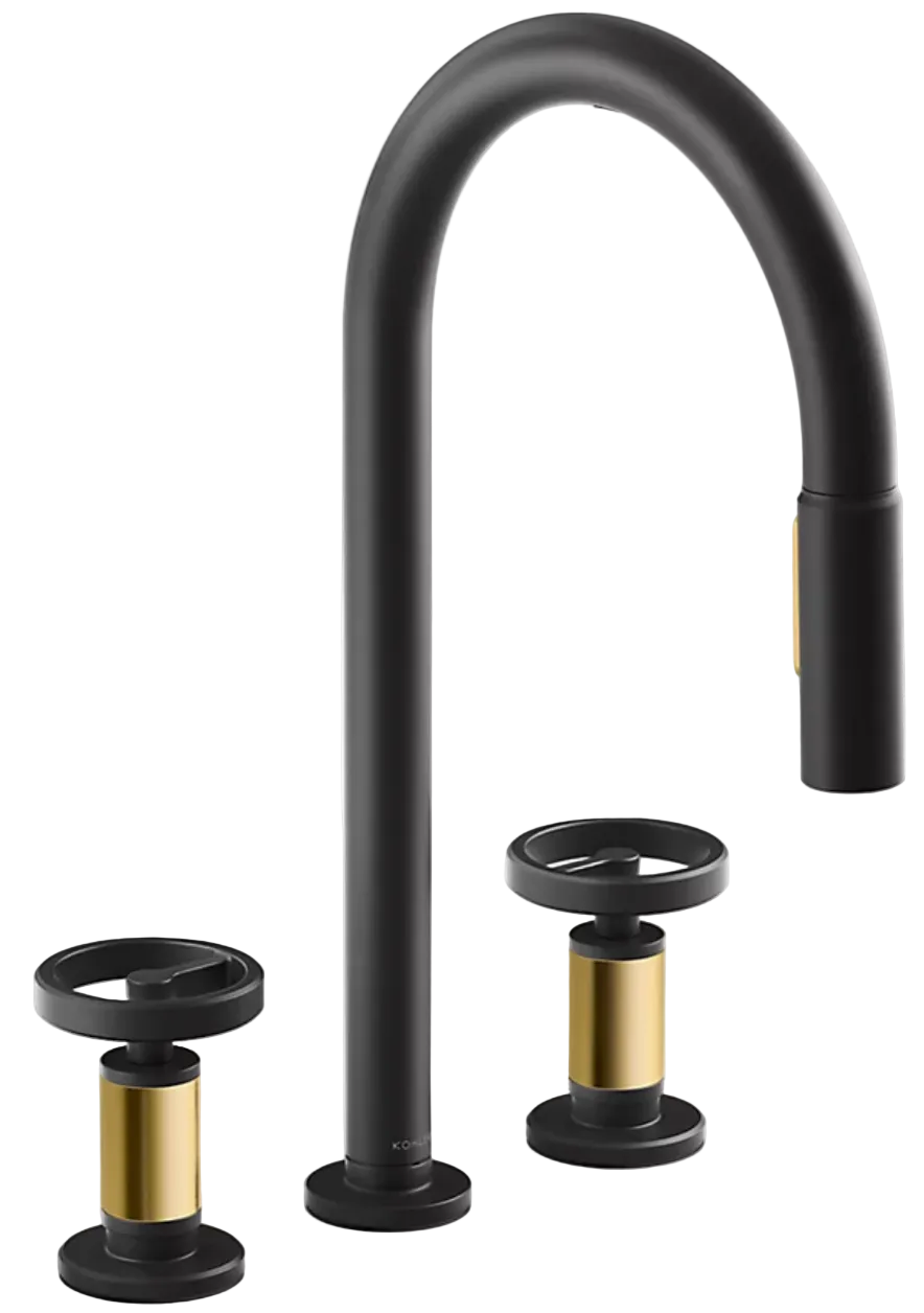 Billet 1.5 GPM Widespread Pull Down Kitchen Faucet - Includes Escutcheon