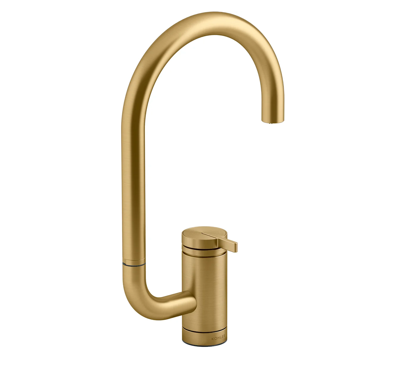 Components 1.5 GPM Single Hole Bar Faucet with Extended Reach High-Arch Swivel Spout and Two Function Aerator with SoftRinse Spray