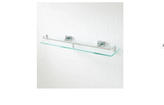 Signature Hardware 295795 Albury 19-5/8" Glass Bathroom Shelf